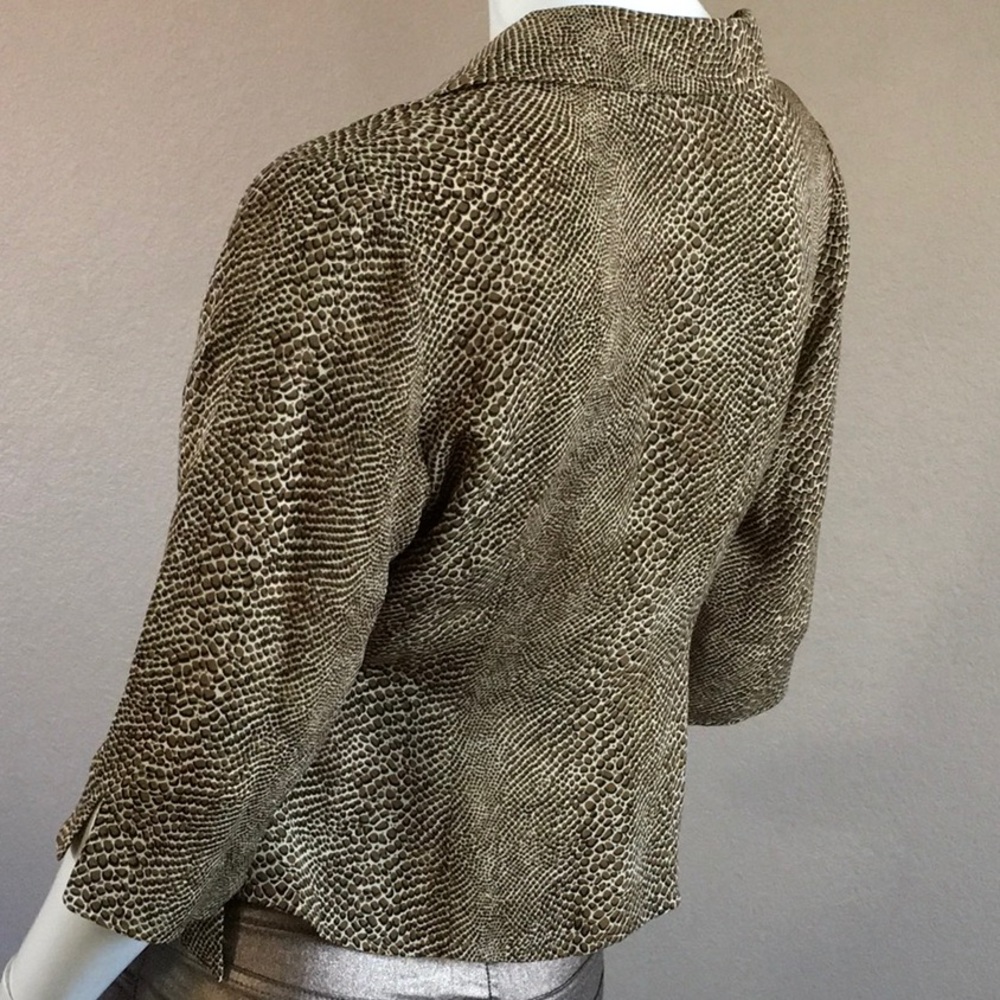 Silk Python Print Wrap- Blouse - image 5